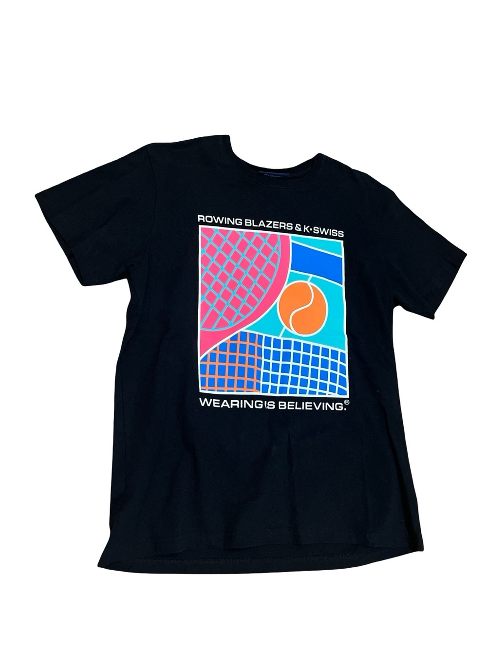 Rowing Blazers X K-Swiss Black Wearing Is Believing T-shirt Sz M Preppy College